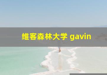 维客森林大学 gavin